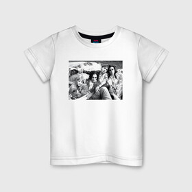 Детская футболка хлопок с принтом Maneskin в Петрозаводске, 100% хлопок | круглый вырез горловины, полуприлегающий силуэт, длина до линии бедер | maneskin | евровидение