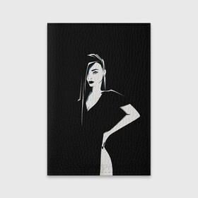 Обложка для паспорта матовая кожа с принтом Арт с девушкой в Петрозаводске, натуральная матовая кожа | размер 19,3 х 13,7 см; прозрачные пластиковые крепления | готика | девушки | люди | минимализм | мода | стиль | черно белое