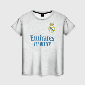 Женская футболка 3D с принтом Винисиус Реал Мадрид 2021/2022 в Петрозаводске, 100% полиэфир ( синтетическое хлопкоподобное полотно) | прямой крой, круглый вырез горловины, длина до линии бедер | 2021 | 2022 | junior | madrid | real | vini jr | vinicius | винисиус | винисиус жуниор | испания | мадрид | новая | реал | реал мадрид | форма | футбол