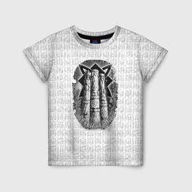 Детская футболка 3D с принтом Слава богам родным в Петрозаводске, 100% гипоаллергенный полиэфир | прямой крой, круглый вырез горловины, длина до линии бедер, чуть спущенное плечо, ткань немного тянется | богам | кельтский | оберег | родным | руны | символы | слава | славянские | узоры