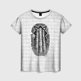 Женская футболка 3D с принтом Слава богам родным в Петрозаводске, 100% полиэфир ( синтетическое хлопкоподобное полотно) | прямой крой, круглый вырез горловины, длина до линии бедер | богам | кельтский | оберег | родным | руны | символы | слава | славянские | узоры