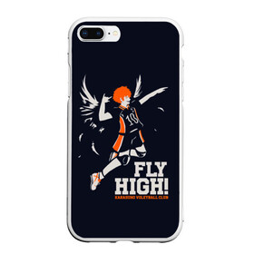 Чехол для iPhone 7Plus/8 Plus матовый с принтом fly high! Шоё Хината Haikyuu!! в Петрозаводске, Силикон | Область печати: задняя сторона чехла, без боковых панелей | 10 номер | anime | haikyu | haikyuu | hinata shoyo | karasuno | manga | аниме | волейбол | волейбольный клуб | иероглифы | карасуно | лети высоко | лого | манга | надпись | прыжок | старшая школа | хаику | хаикую