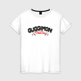 Женская футболка хлопок с принтом Guggimon Chop Chop в Петрозаводске, 100% хлопок | прямой крой, круглый вырез горловины, длина до линии бедер, слегка спущенное плечо | guggimon | superplastic | игрушки | иллюстрация | логотип
