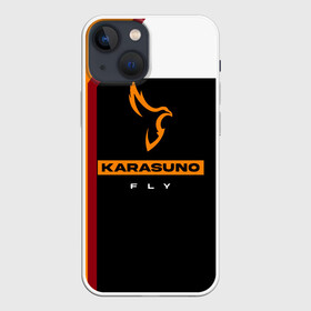 Чехол для iPhone 13 mini с принтом Старшая школа Карасуно Haikyu в Петрозаводске,  |  | anime | haikyu | haikyuu | karasuno | karasuno high | manga | аниме | волейбол | волейбольный клуб | ворон | вороны | карасуно | крылья | летать | лого | манга | надпись | птица | старшая школа | хаику | хаикую