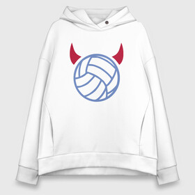 Женское худи Oversize хлопок с принтом Volleyball Devil в Петрозаводске, френч-терри — 70% хлопок, 30% полиэстер. Мягкий теплый начес внутри —100% хлопок | боковые карманы, эластичные манжеты и нижняя кромка, капюшон на магнитной кнопке | ball | beach | game | sport | volley | volleyball | волейбол | волейболист | волейболистка | гол | игра | игрок | мяч | площадка | пляж | пляжный | победа | сетка | спорт | тренер | чемпион