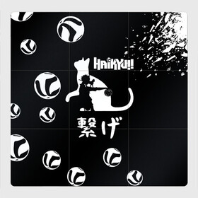 Магнитный плакат 3Х3 с принтом Старшая Некома коты Haikyuu!! в Петрозаводске, Полимерный материал с магнитным слоем | 9 деталей размером 9*9 см | Тематика изображения на принте: anime | haikyu | haikyuu | manga | nekoma high | аниме | волейбол | волейбольный клуб | кот | коты | кошка | кошки | красная | лого | логотип | манга | надпись | старшая некома | старшая школа | хаику | хаикую