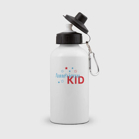 Бутылка спортивная с принтом Американский мальчик в Петрозаводске, металл | емкость — 500 мл, в комплекте две пластиковые крышки и карабин для крепления | америка | арт | иллюстрация | мальчик | ребенок