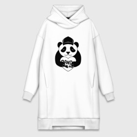 Платье-худи хлопок с принтом Panda me. Панда в кепке в Петрозаводске,  |  | panda | животное | медведи | медведь | мишки | панда | панды