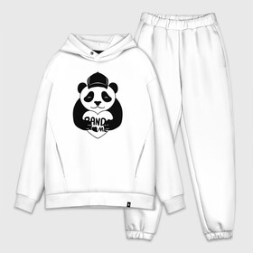 Мужской костюм хлопок OVERSIZE с принтом Panda me. Панда в кепке в Петрозаводске,  |  | Тематика изображения на принте: panda | животное | медведи | медведь | мишки | панда | панды