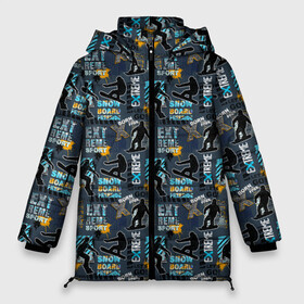 Женская зимняя куртка Oversize с принтом SNOWBOARD в Петрозаводске, верх — 100% полиэстер; подкладка — 100% полиэстер; утеплитель — 100% полиэстер | длина ниже бедра, силуэт Оверсайз. Есть воротник-стойка, отстегивающийся капюшон и ветрозащитная планка. 

Боковые карманы с листочкой на кнопках и внутренний карман на молнии | biathlon | curling | figure skating | hockey | short track | skating | ski race | snowboard | sports | winter sports | биатлон | горные лыжи | зимние виды спорта | кёрлинг | конькобежный спорт | лыжные гонки | сноуборд | спорт | фигурное катание