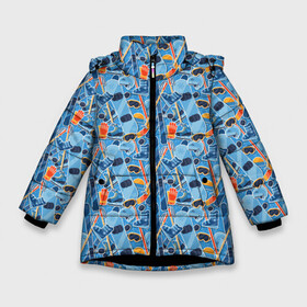 Зимняя куртка для девочек 3D с принтом Зимние виды спорта в Петрозаводске, ткань верха — 100% полиэстер; подклад — 100% полиэстер, утеплитель — 100% полиэстер. | длина ниже бедра, удлиненная спинка, воротник стойка и отстегивающийся капюшон. Есть боковые карманы с листочкой на кнопках, утяжки по низу изделия и внутренний карман на молнии. 

Предусмотрены светоотражающий принт на спинке, радужный светоотражающий элемент на пуллере молнии и на резинке для утяжки. | biathlon | curling | figure skating | hockey | short track | skating | ski race | snowboard | sports | winter sports | биатлон | горные лыжи | зимние виды спорта | кёрлинг | конькобежный спорт | лыжные гонки | сноуборд | спорт | фигурное катание