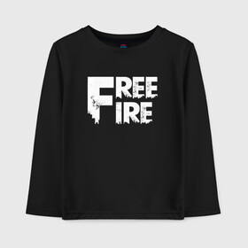 Детский лонгслив хлопок с принтом FREEFIRE FF WHITE LOGO (Z) в Петрозаводске, 100% хлопок | круглый вырез горловины, полуприлегающий силуэт, длина до линии бедер | 111dots studio | battlegrounds | free fire | freefire | game | garena | garena free fire | гарена | игра | игры | киберспорт | королевская битва | мобильная игра | онлайн игра | пабг | фри фаер | фрифаер | экшн