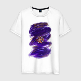 Мужская футболка хлопок с принтом Мотивация в Петрозаводске, 100% хлопок | прямой крой, круглый вырез горловины, длина до линии бедер, слегка спущенное плечо. | абстракция | арт | картина | рисунок | фиолетовый
