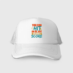 Кепка тракер с сеткой с принтом Hit The Score в Петрозаводске, трикотажное полотно; задняя часть — сетка | длинный козырек, универсальный размер, пластиковая застежка | ball | beach | game | sport | volley | volleyball | волейбол | волейболист | волейболистка | гол | игра | игрок | мяч | площадка | пляж | пляжный | победа | сетка | спорт | тренер | чемпион