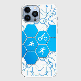 Чехол для iPhone 13 Pro Max с принтом Плыви, Крути, Беги в Петрозаводске,  |  | Тематика изображения на принте: bike | ironman | run | running | swim | swimming | triathlon | бег | бегун | велосипед | велоспорт | выносливость | железный человек | плавание | спорт на выносливость | триатлон | цикличный вид спорта