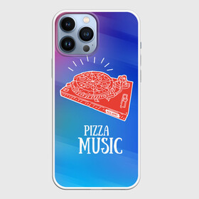 Чехол для iPhone 13 Pro Max с принтом PIZZA MUSIC в Петрозаводске,  |  | Тематика изображения на принте: d.j | dj | pizza | диджей | музыка | музыканту | пицца | прикол | шутка