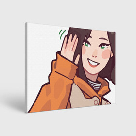 Холст прямоугольный с принтом Haseul в Петрозаводске, 100% ПВХ |  | bts | clc | haseul sticker | kpop | кейпоп