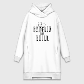 Платье-худи хлопок с принтом Catflix в Петрозаводске,  |  | Тематика изображения на принте: animal | cat | cute | kitty | meow | друг | животные | киска | кися | китти | кот | котенок | котик | котэ | кошечка | кошка | мур | мяу | питомец