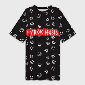 Платье-футболка 3D с принтом Bloody Pyrokinesis в Петрозаводске,  |  | hip hop | pyrokinesis | rap | rep | андрей фёдорович | исполнители | исполнитель | музыка | пирокинезис | пирокинесис | реп