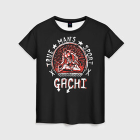 Женская футболка 3D с принтом Boss of gym в Петрозаводске, 100% полиэфир ( синтетическое хлопкоподобное полотно) | прямой крой, круглый вырез горловины, длина до линии бедер | gachi | gachimuchi | mem | muchi | ван дерхольм | гачи | гачимучи | мем | мучи | рикардо милос