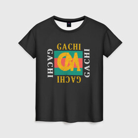 Женская футболка 3D с принтом ГачиМучи в Петрозаводске, 100% полиэфир ( синтетическое хлопкоподобное полотно) | прямой крой, круглый вырез горловины, длина до линии бедер | gachi | gachimuchi | mem | muchi | гачи | гачимучи | мем | мучи