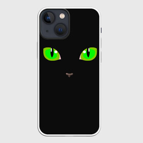 Чехол для iPhone 13 mini с принтом КОШАЧЬИ ГЛАЗКИ в Петрозаводске,  |  | Тематика изображения на принте: cat | cat eyes | eyes | аниме | взгляд | глаза | глаза кошки | глазки | животные | зелёный | киса | кот | коте | котейка | котенок | котэ | котя | кошачий глаз | кошачьи глаза | кошечка | кошка | мордочка