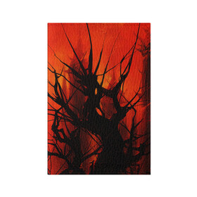 Обложка для паспорта матовая кожа с принтом ДРЕВО ХАОС 3D в Петрозаводске, натуральная матовая кожа | размер 19,3 х 13,7 см; прозрачные пластиковые крепления | Тематика изображения на принте: абстракция | башни | беспорядок | дерево | иллюстрация | искусство | кровавые облака | культура | текстура | хаос