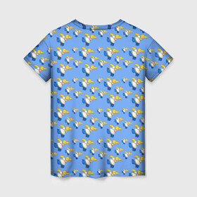 Женская футболка 3D с принтом Gomers pattern в Петрозаводске, 100% полиэфир ( синтетическое хлопкоподобное полотно) | прямой крой, круглый вырез горловины, длина до линии бедер | gomer | simpsons | the simpson | гомер | мульт | мультфильм | симпсоны