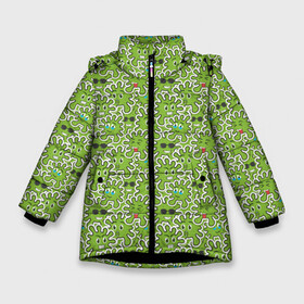 Зимняя куртка для девочек 3D с принтом КоронаВирус в Петрозаводске, ткань верха — 100% полиэстер; подклад — 100% полиэстер, утеплитель — 100% полиэстер. | длина ниже бедра, удлиненная спинка, воротник стойка и отстегивающийся капюшон. Есть боковые карманы с листочкой на кнопках, утяжки по низу изделия и внутренний карман на молнии. 

Предусмотрены светоотражающий принт на спинке, радужный светоотражающий элемент на пуллере молнии и на резинке для утяжки. | emoji | emoticons | smile | знак | колобок | позитив | рожица | символ | смайл | смайлики | улыбка | эмодзи