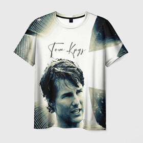 Мужская футболка 3D с принтом Поп-арт Том Круз/Tom Cruise2 в Петрозаводске, 100% полиэфир | прямой крой, круглый вырез горловины, длина до линии бедер | голивуд. | грань будущего | знаменитость | миссия не выполнима | том круз