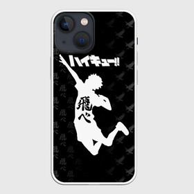 Чехол для iPhone 13 mini с принтом Fly high иероглифами | Haikyuu в Петрозаводске,  |  | anime | haikyu | haikyuu | karasuno | karasuno high | manga | аниме | волейбол | волейбольный клуб | вороны | иероглиф | карасуно | лого | манга | на японском | надпись | старшая школа | флу хайг | хаику | хаикую | черный