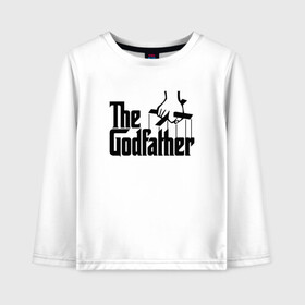 Детский лонгслив хлопок с принтом The Godfather в Петрозаводске, 100% хлопок | круглый вырез горловины, полуприлегающий силуэт, длина до линии бедер | Тематика изображения на принте: al pacino | don | don michael corleone | drama | father | gangster | logo | marlon brando | movie | the godfather | аль пачино | гангстер | дон | дон вито корлеоне | дон майкл корлеоне | драма | крестный отец | лого | марлон брандо | оскар |