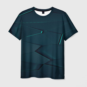 Мужская футболка 3D с принтом GEOMETRY в Петрозаводске, 100% полиэфир | прямой крой, круглый вырез горловины, длина до линии бедер | геометрия | минимализм. | плиты | разлом | фигуры