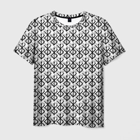 Мужская футболка 3D с принтом Берсерк много логотипов в Петрозаводске, 100% полиэфир | прямой крой, круглый вырез горловины, длина до линии бедер | anime | berserk | аниме | берсерк | бесерк | гатс | манга | мультфильм