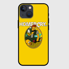 Чехол для iPhone 13 mini с принтом Homer Cry в Петрозаводске,  |  | far cry | farcray | gomer | homer | simpsons | the simpson | гомер | мульт | мультфильм | симпсоны | фар край