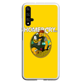 Чехол для Honor 20 с принтом Homer Cry в Петрозаводске, Силикон | Область печати: задняя сторона чехла, без боковых панелей | far cry | farcray | gomer | homer | simpsons | the simpson | гомер | мульт | мультфильм | симпсоны | фар край