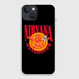 Чехол для iPhone 13 с принтом Nevermind в Петрозаводске,  |  | alternative | kurt cobain | metall | music | nirvana | rock | альтернатива | курт кобейн | курт кобэйн | металл | музыка | нирвана | нирванна | рок