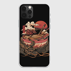 Чехол для iPhone 12 Pro Max с принтом Ramen Protector в Петрозаводске, Силикон |  | chinese | clouds | dawn | defender | dragon | fire breathing | japan | monster | protector | ramen | reptile | sticks | sunset | дракон | закат | защитник | китайский | монстр | облака | огнедышащий | палочки | рамен | рамэн | рассвет | япония