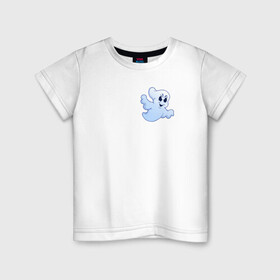 Детская футболка хлопок с принтом Призрак в Петрозаводске, 100% хлопок | круглый вырез горловины, полуприлегающий силуэт, длина до линии бедер | ghost | wraith | приведениесмоторчиком | привидение | призрак
