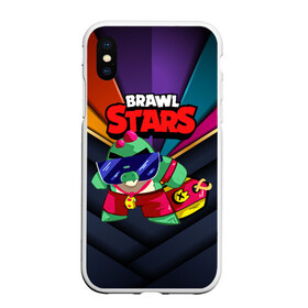 Чехол для iPhone XS Max матовый с принтом Базз Buzz Brawl Stars в Петрозаводске, Силикон | Область печати: задняя сторона чехла, без боковых панелей | brawl | brawl stars | brawlstars | brawl_stars | buz | buzz | баз | базз | бравл | бравлстарс | буз