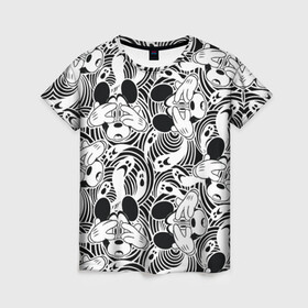 Женская футболка 3D с принтом микки макс гипноз в Петрозаводске, 100% полиэфир ( синтетическое хлопкоподобное полотно) | прямой крой, круглый вырез горловины, длина до линии бедер | disney | mickey mouse | дисней | микки маус