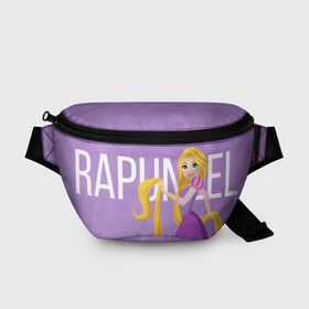 Поясная сумка 3D с принтом Rapunzel Purple в Петрозаводске, 100% полиэстер | плотная ткань, ремень с регулируемой длиной, внутри несколько карманов для мелочей, основное отделение и карман с обратной стороны сумки застегиваются на молнию | disney | disney princess | rapunzel | shtatdis | дисней | прнцесса | рапунцель