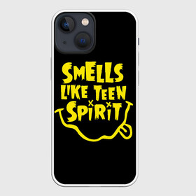 Чехол для iPhone 13 mini с принтом Smells like teen spirit в Петрозаводске,  |  | alternative | kurt cobain | metall | music | nirvana | rock | альтернатива | курт кобейн | курт кобэйн | металл | музыка | нирвана | нирванна | рок