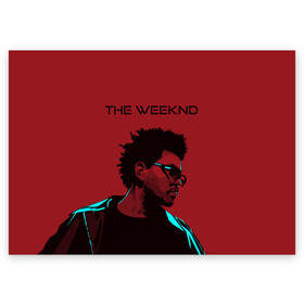 Поздравительная открытка с принтом the weeknd в Петрозаводске, 100% бумага | плотность бумаги 280 г/м2, матовая, на обратной стороне линовка и место для марки
 | blinding lights | music | pop | star boy | the weekend | the weeknd | музыка | уикенд