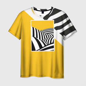Мужская футболка 3D с принтом Крути педали в Петрозаводске, 100% полиэфир | прямой крой, круглый вырез горловины, длина до линии бедер | велосипед | велосипедист | жизнь | зебра | иллюстрации | линейка | полоса | полосы | со смыслом | тренды | черно белый