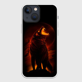 Чехол для iPhone 13 mini с принтом DARK WOLF в Петрозаводске,  |  | art | dark | evil | hunter | moon | night | strong | wolf | волк | зло | клыки | луна | ночь | оборотень | оскал | охотник | пасть | сила | тьма | хищник