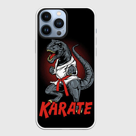 Чехол для iPhone 13 Pro Max с принтом KARATE T REX в Петрозаводске,  |  | animal | dinosaur | fight | fighter | hunter | karate | red | sport | strong | t rex | боец | бои | динозавр | карате | сила | спорт | тиранозавр | хищник