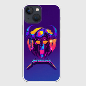 Чехол для iPhone 13 mini с принтом Metallica Neon в Петрозаводске,  |  | alternative | metalica | metall | metallica | music | rock | альтернатива | джеймс хэтфилд | металика | металл | металлика | музыка | рок