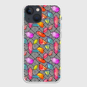 Чехол для iPhone 13 mini с принтом Кристаллы в Петрозаводске,  |  | абстракция | алмазы | кристаллики | кристаллы | паттерн | текстуры | узоры
