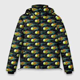 Мужская зимняя куртка 3D с принтом Теннисные Мячики в Петрозаводске, верх — 100% полиэстер; подкладка — 100% полиэстер; утеплитель — 100% полиэстер | длина ниже бедра, свободный силуэт Оверсайз. Есть воротник-стойка, отстегивающийся капюшон и ветрозащитная планка. 

Боковые карманы с листочкой на кнопках и внутренний карман на молнии. | atp | itf | wta | игра | кубок дэвиса | кубок кремля | кубок уайтмен | кубок федерации | кубок хопмана | ракетка | соревнования | спорт | теннис | теннисный клуб | теннисный мяч | турнир большого шлема
